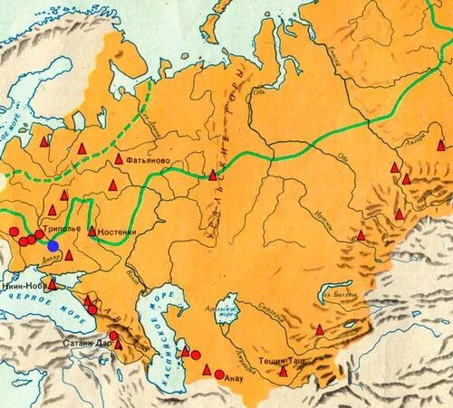 Древнейшие стоянки россии