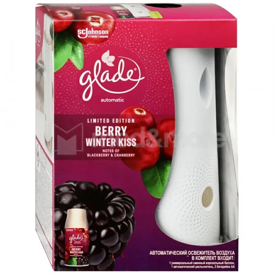 Glade automatic 269. Освежитель воздуха glade автоматический ягодный зимний поцелуй 269 мл. glade аэрозоль &quot;berry winter kiss&quot;, 300 мл. glade автоматический. aks berry блок.