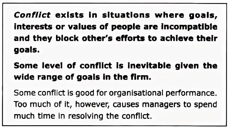 Causes of conflicts. Causes of conflicts