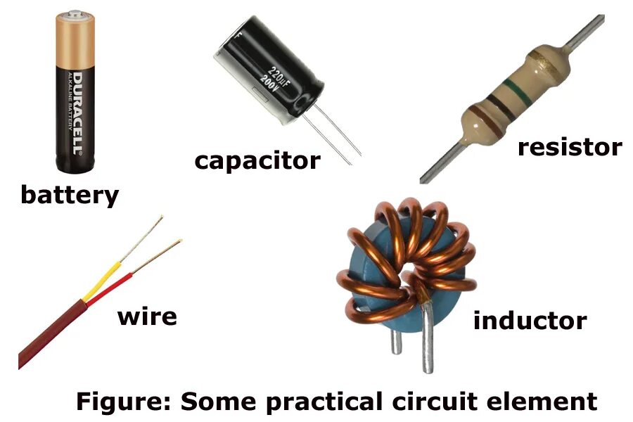 Circuit elements. Electricity elements. 10l радиодетали индуктор. practical circuits. basic elements of an electronic signature.