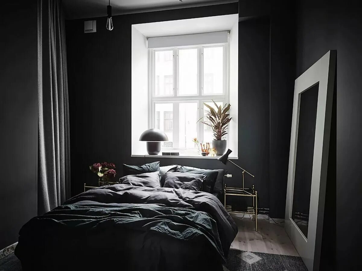 Спальня в темных тонах. Черная спальня. Спальня в черном цвете. Комната в темных тонах. Спальня в темном цвете