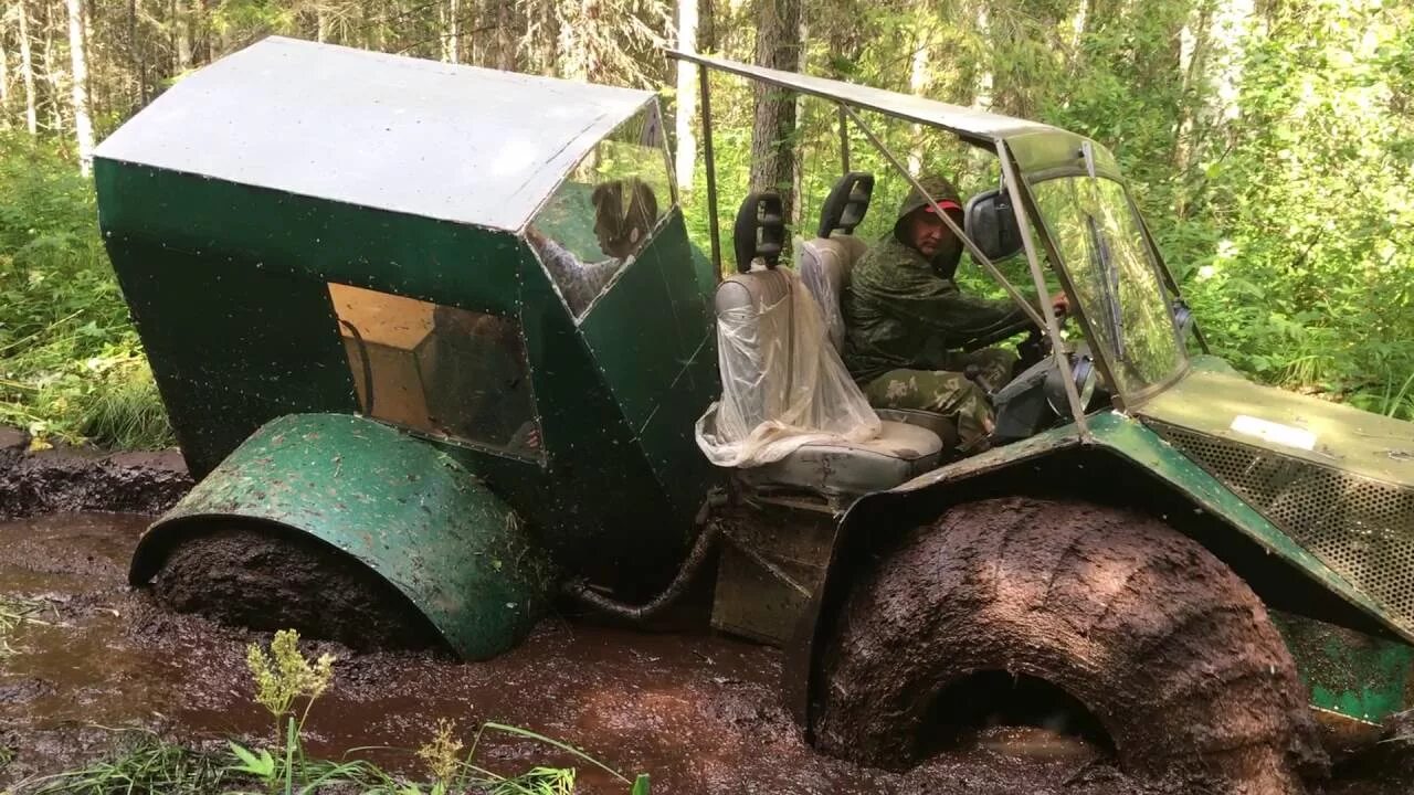 Лютый угар на болотоходе в лесу