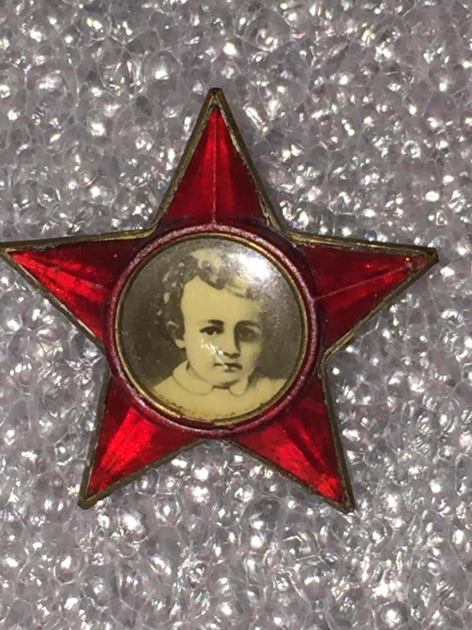 Значок 3 шт. СССР "Октябренок" ЗВЕЗДА металл, эмаль, на булавке. купить с дост