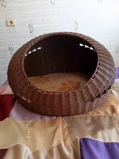 Лежанка для кошки плетеная