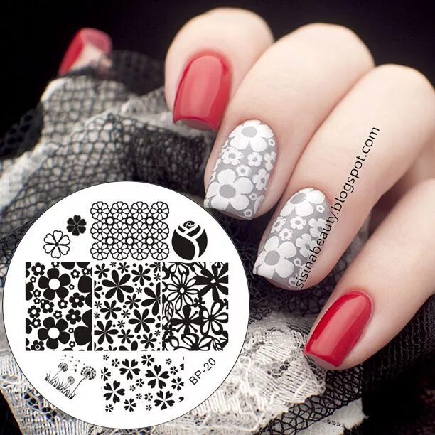 OPI Taupe-less Beach and Floral Double Stamping Nail stamping designs, Stamping 