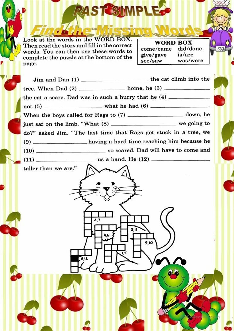 Find missing words. Find the missing words. missing words activities. present simple. read the clues and fill in the missing words.