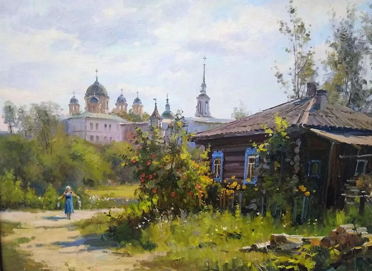 Картины рязань. Храм на картине поленова московский дворик. маковский художник картины московский дворик. рязань в картинах художников. рязанский пейзаж живопись.