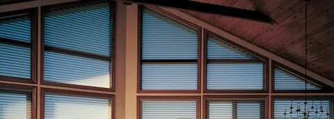 Shutters for angled windows
