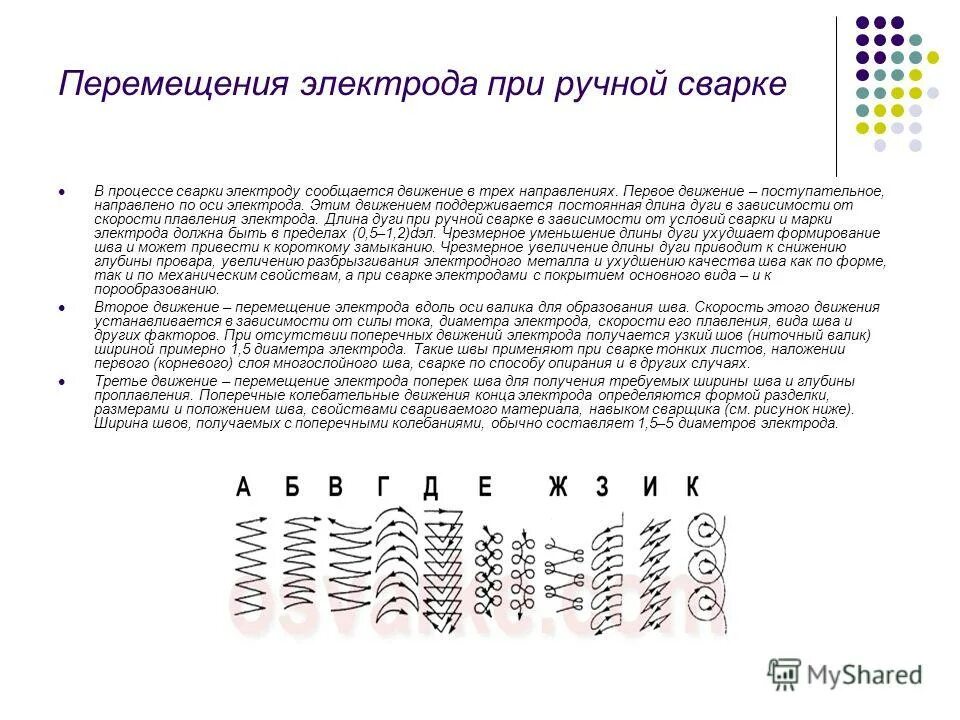 колебательные движения при сварке