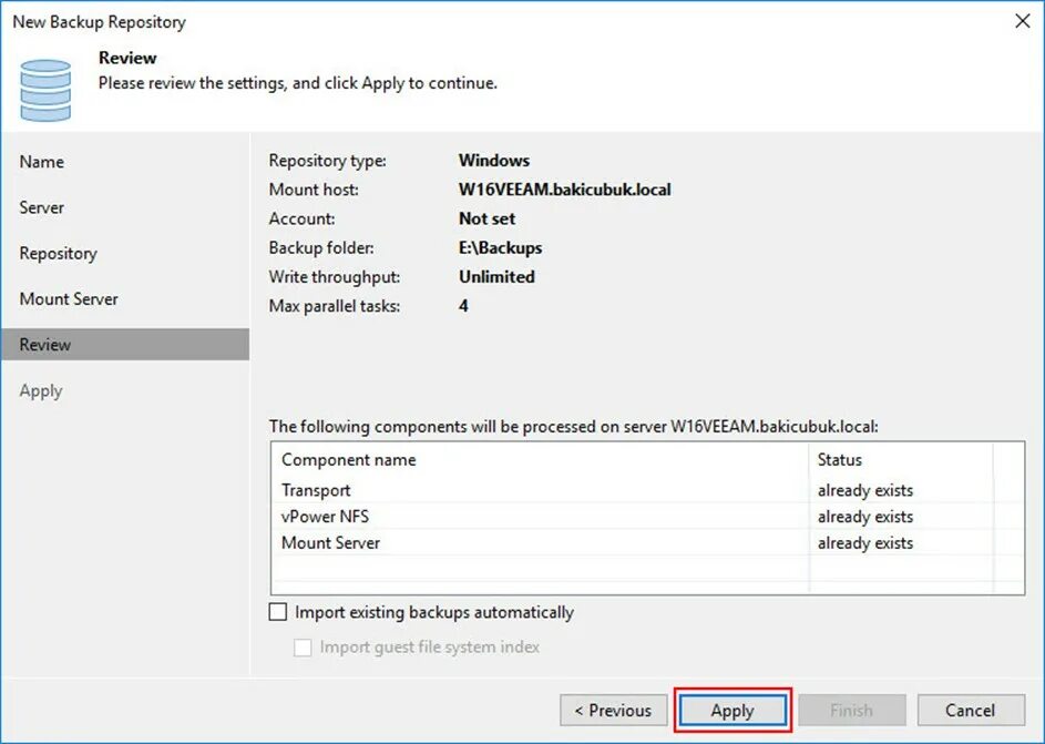 Backup replication настройка