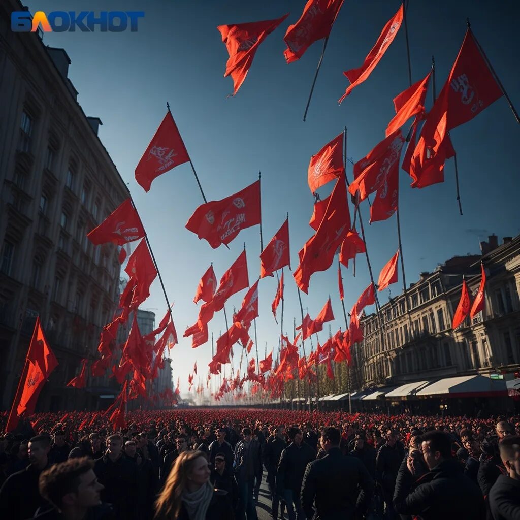 Первомай. Флаги на демонстрации. Первомай в Краснодаре. Флаг Первомай. Митинг флага