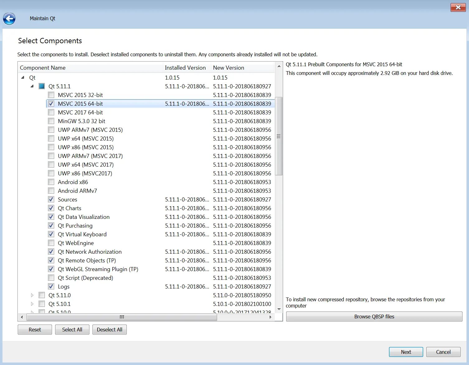 Qt component