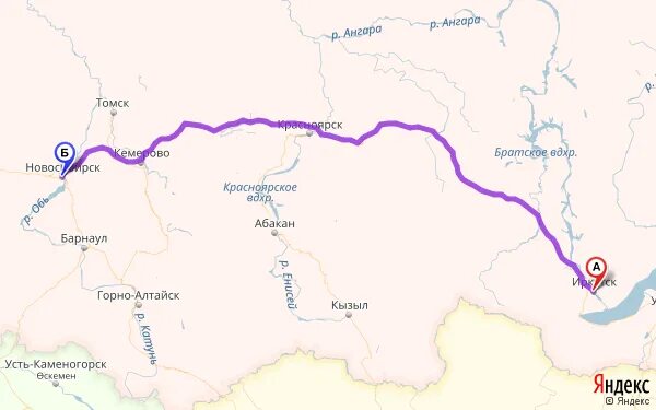 Новосибирск ангарск расстояние