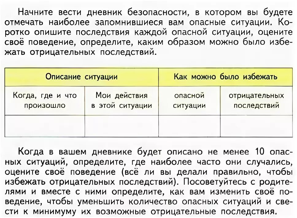 Дневник безопасности. Дневник безопасности по ОБЖ. Таблица в дневнике безопасности. Дневник безопасности составьте таблицу