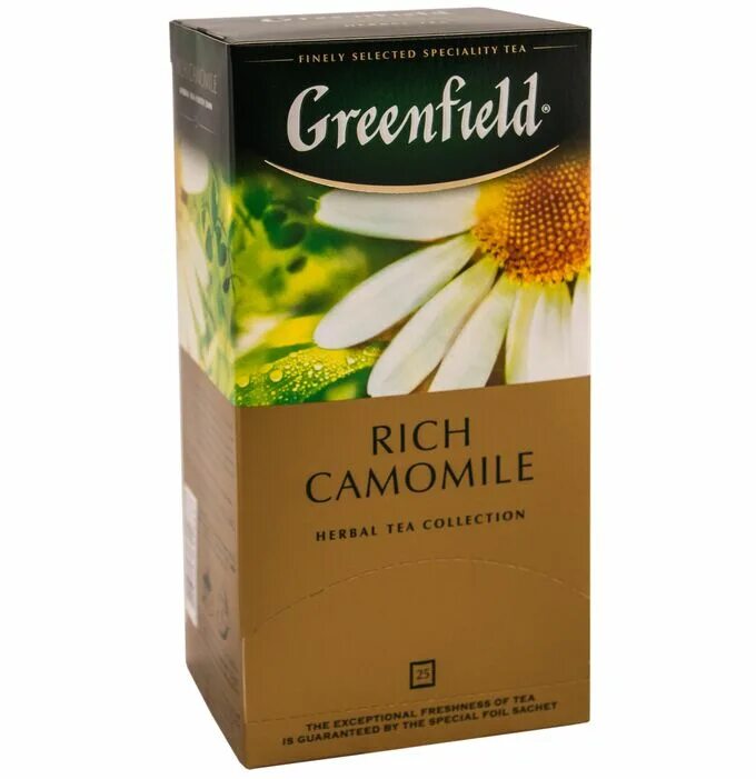 Чай гринфилд ромашка. Greenfield Rich Camomile 25 пак. Чай Гринфилд 25 пак. Камомайл Рич 1*10 Ромашка. Чай Гринфилд Рич Камомайл 25пак. Гринфилд Rich Camomile.