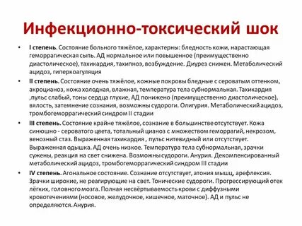 Острые инфекционные шок