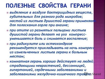 Герань при отите