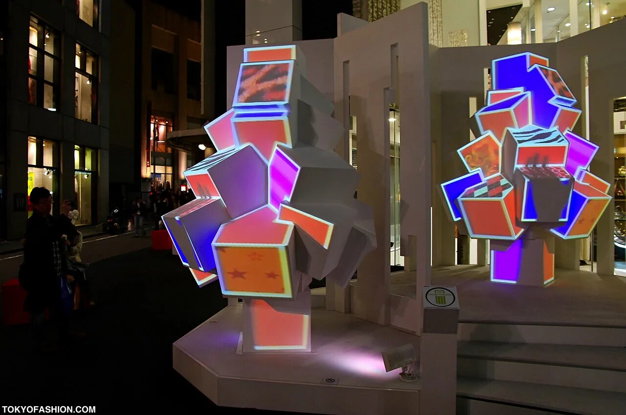 Креативные инсталляции. Световые инсталляции. Уличные световые инсталляции. Новогодняя инсталляция. Cube mapping