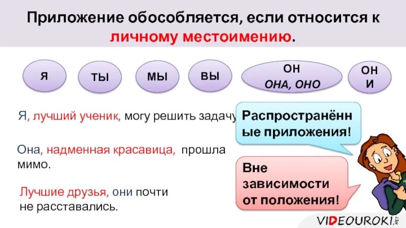 Два слова в приложении. Приложения обособляются если относятся к личному местоимению. Приложение относится к личному местоимению. Приложение с местоимениями. Приложение с личным местоимением примеры.