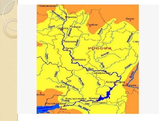 Река Дон от истока до устья города на карте. Река Дон на карте России. Река Дон Исток и Устье. Река Дон на карте России Исток и Устье. Дон местоположение