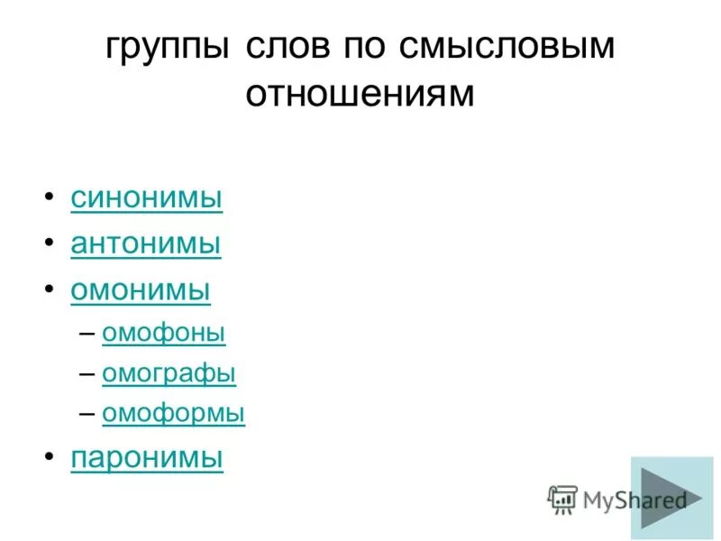 Группы слов по смысловым отношениям. По смысловым отношениям (синонимы, антонимы, омонимы, паронимы). Синонимические отношения. Лексика группы слов. Хорошее отношение синоним