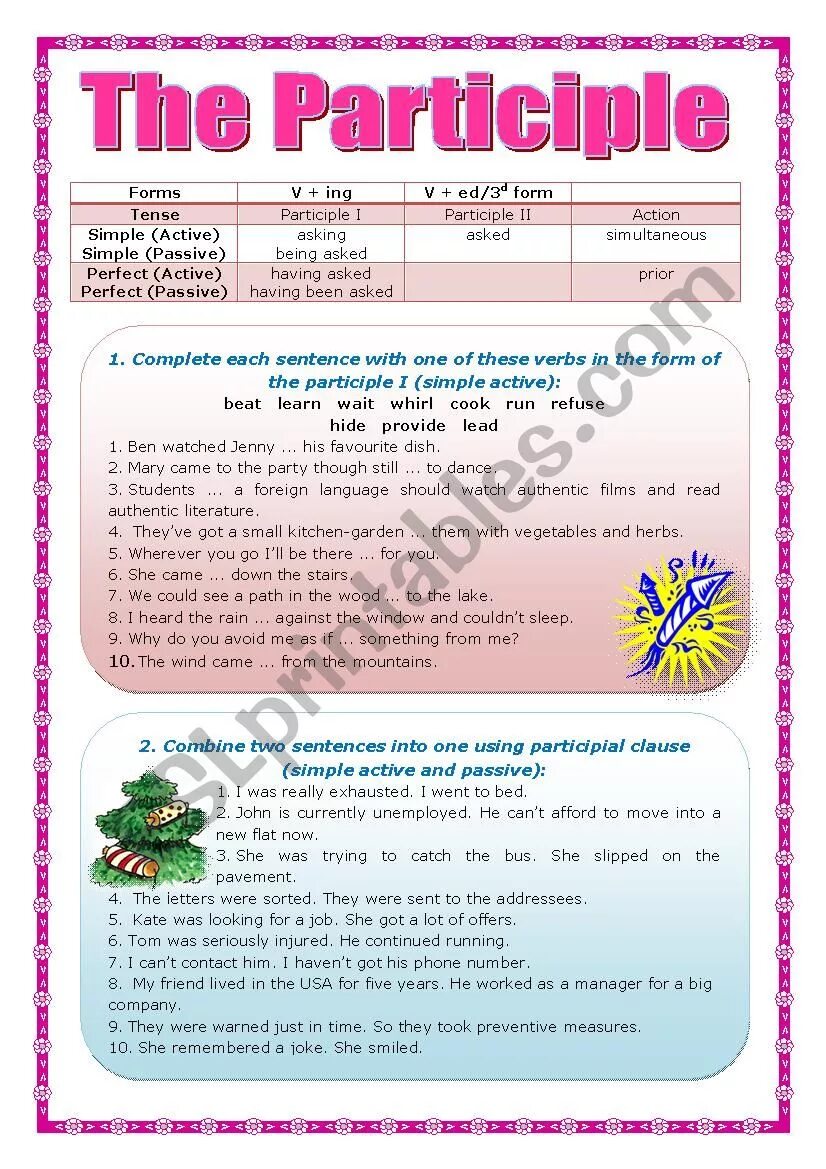 Причастия в английском упражнения. Participle 1 и participle 2 worksheets. Participle 1 и 2 в английском. Participle 1 и participle 2 в английском worksheet. Participle 1 worksheets.