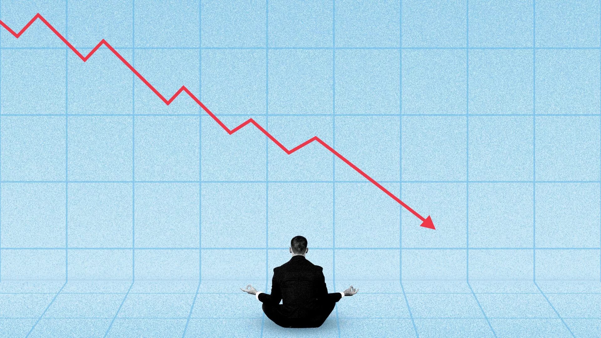 Снижение уровня инфляции в стране. Падение рынка. Инфляция. Упадок рынка. Рынок падает.