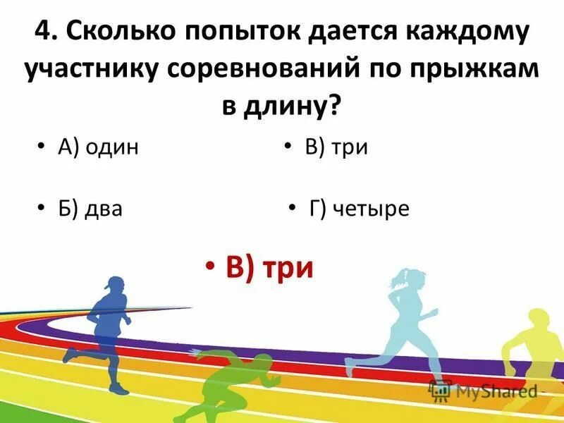 Сколько попыток дается участникам соревнований