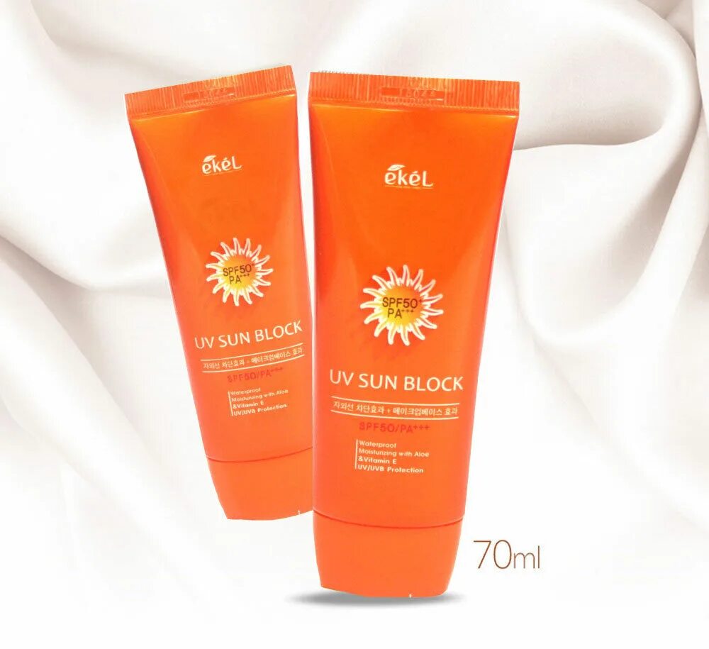 Spf 50 для лица корея. Ekel UV Sun Block SPF 50 санблок. СПФ Ekel SPF 50. Sunblock Cream spf50. Ekel солнцезащитный крем с фактором UV Sun Block Cream SPF 50 pa+++, 70 мл.