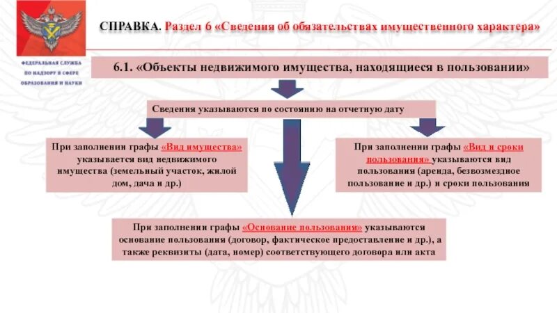 Обязательства имущественного характера организации