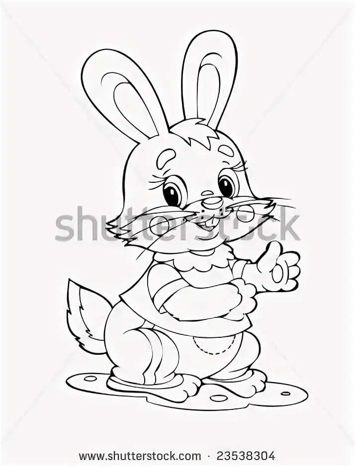 Зайчонок раскраска для детей распечатать Раскраска "Зайчик" Bunny coloring pages, Coloring pages, Rabbit cartoon drawing