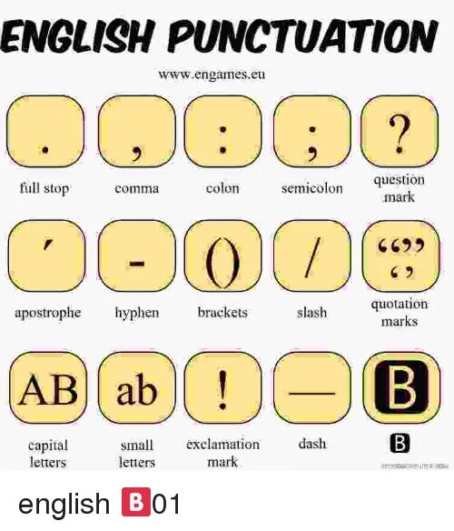 Punctuation in english. Знаки пунктуации в английском языке. Символ английского языка. Знаки препинания на анл. Названия знаков препинания в английском языке.