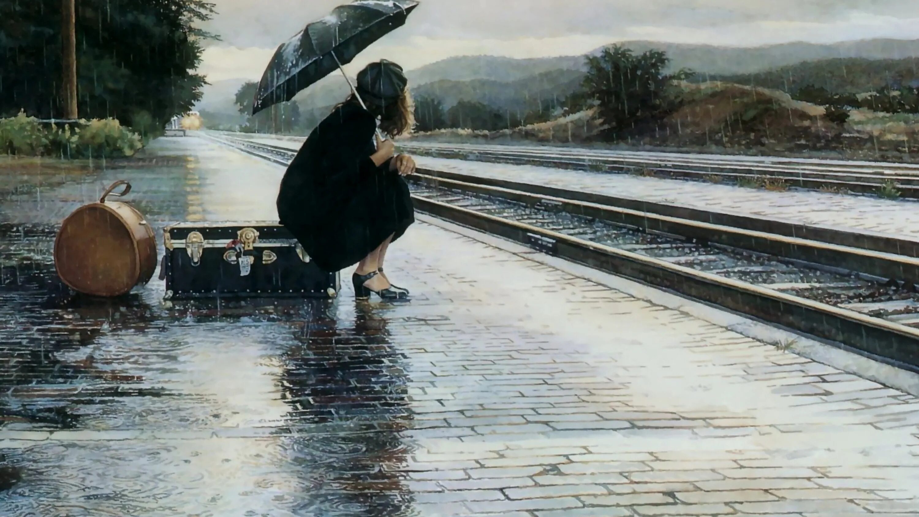 Стив Хэнкс картины под дождем. «В ожидании поезда» (1880) Нестеров. Стив Хэнкс художник. Стив Хэнкс на перроне картина. Грустное будущее