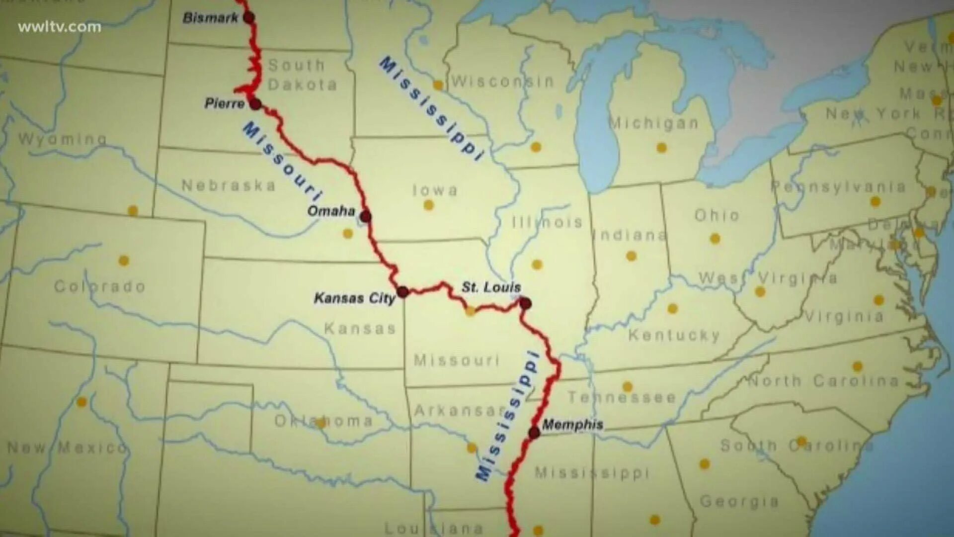 Какое питание имеет река миссури. Исток реки Миссисипи. Миссисипи и Миссури на карте. Истоки реки Миссисипи.