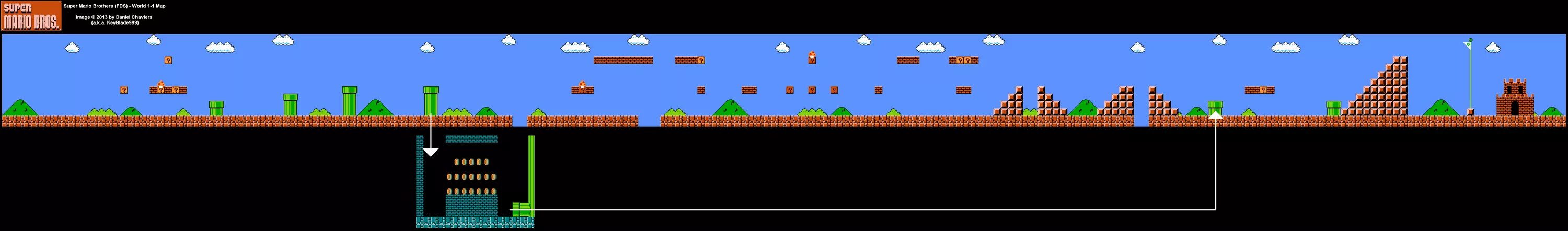 Супер Марио БРОС уровень 1-1. Карта super Mario Bros 1-1. Super Mario Bros карты уровней. Super Mario World Level 1-1. Super mario bros 1