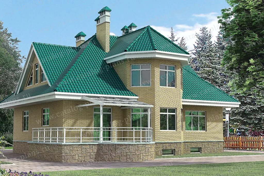 дом с зеленой крышей. зеленый дом каталог. фасад дома. красивые крыши. зеленый дом каталог.