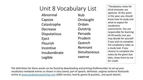 Vocabulary перевод