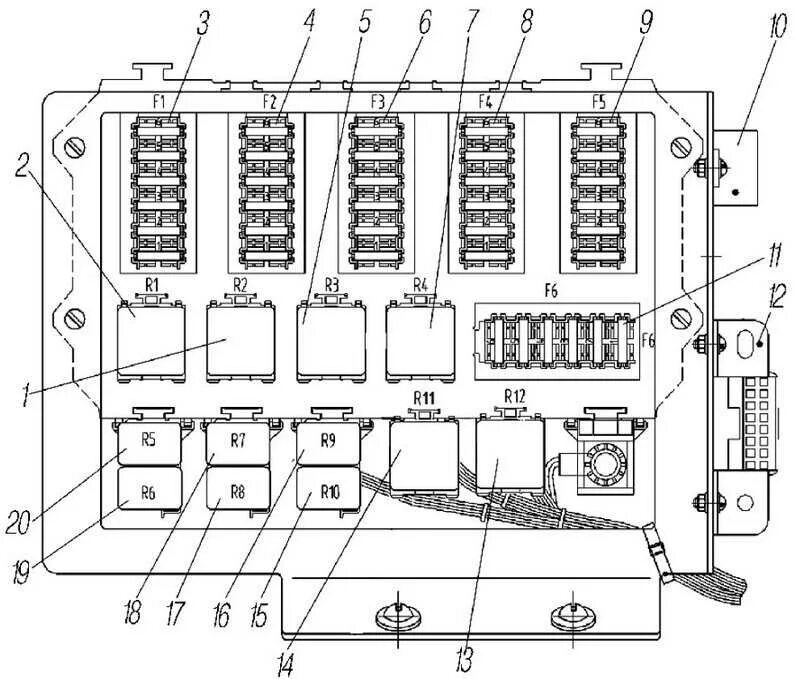 Где предохранители урал 4320. Блок предохранителей урал 4320 5557. Блок предохранителей урал 4320. Блок реле стартера урал 4320. Где предохранители урал 4320.