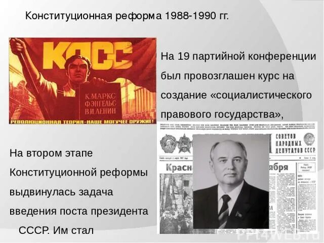 Конституционная реформа 1988. Конституционная реформа 1988—1991 гг.. Цель конституционной реформы 1988-1990 гг.:. Конституционная реформа это. Этапы конституционной реформы