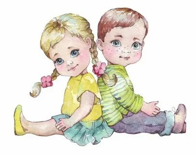 Мальчик и девочка весы