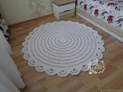 Вязание крючком коврика из шнура