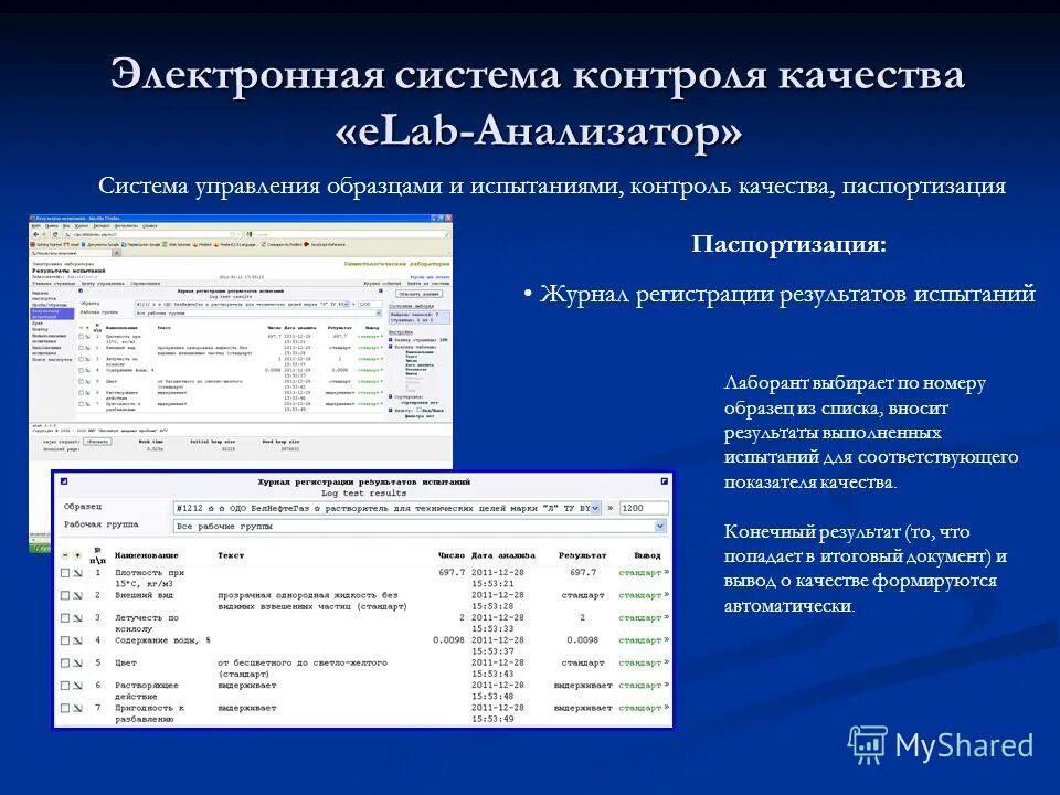 Разработка теста контроля