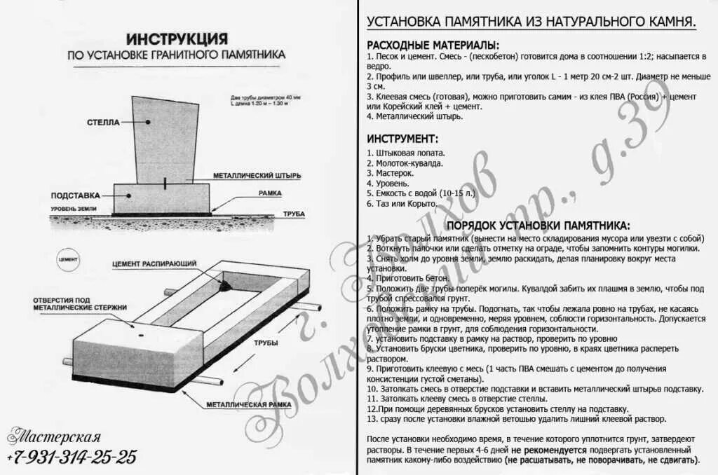 Инструкция по установке памятника. Инструкция по установке гранитного памятника. Схема монтажа гранитного памятника. Монтаж памятника на могилу. Сколько устанавливают памятник