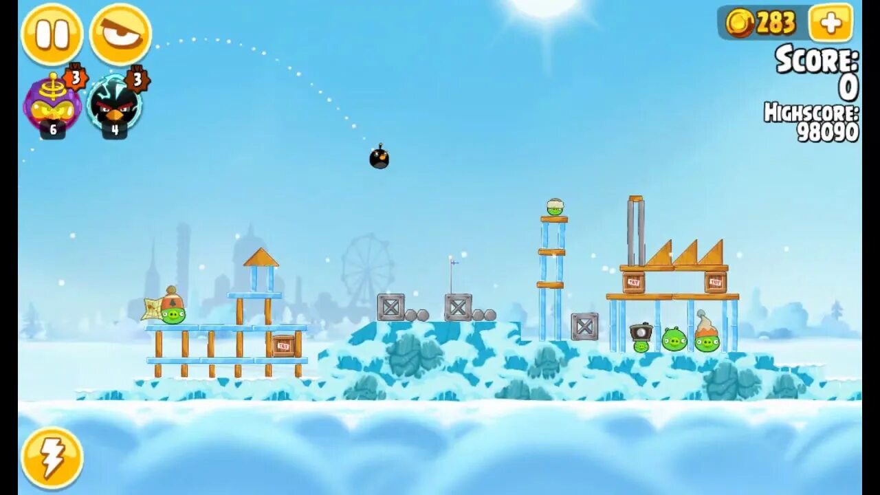 Angry Birds Seasons on Finn Ice. Angry Birds on Finn Ice. Angry Birds Seasons on Finn Ice Theme. Level ice