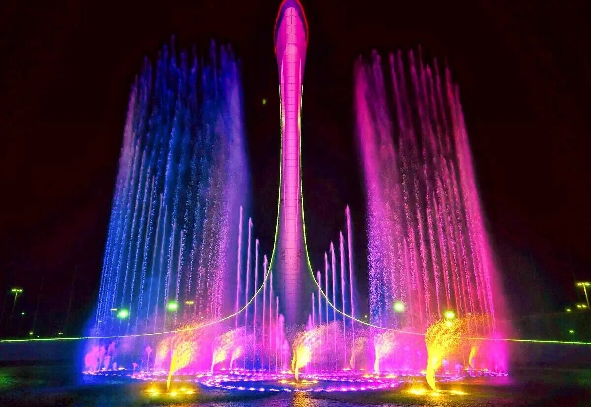Поющие фонтаны время работы. Фонтан Сочи Олимпийский парк. Шоу фонтанов Олимпийский парк Сочи. Поющий фонтан Адлер Олимпийский парк. Шоу поющих фонтанов в Олимпийском парке Сочи.