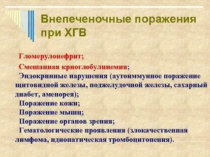 Внепеченочные признаки хронического гепатита тест