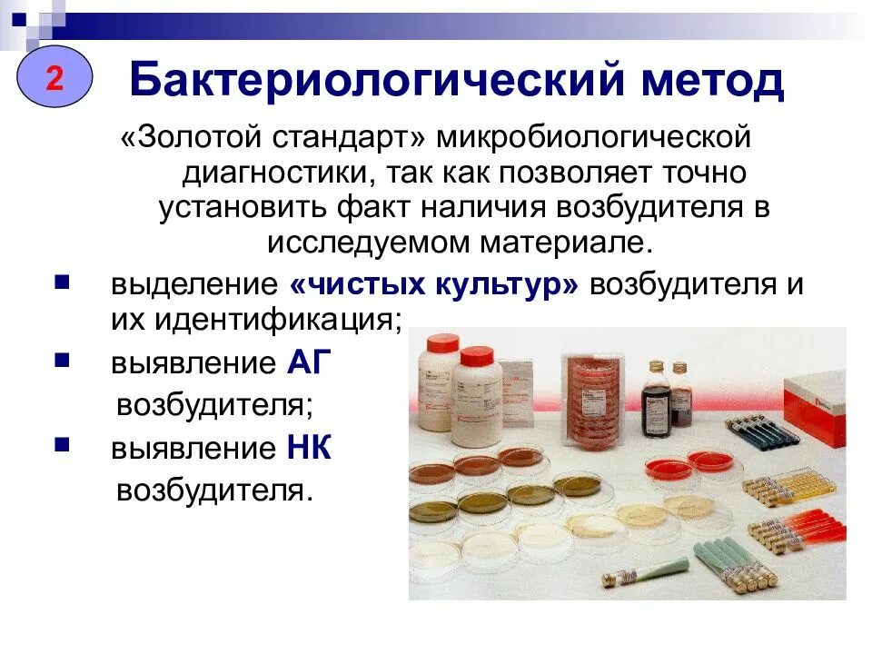 Бактериологический метод исследования в микробиологии