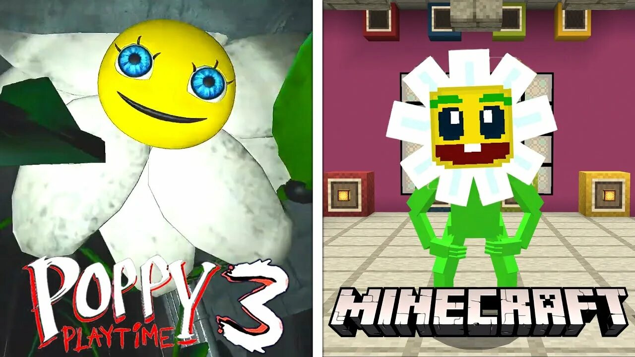 Майнкрафт 3 глава poppy playtime. Daisy Poppy Playtime 3. Poppy Playtime Chapter 3 Minecraft. Minecraft vs Poppy Playtime 2. Цветок Дейзи Поппи Плейтайм.