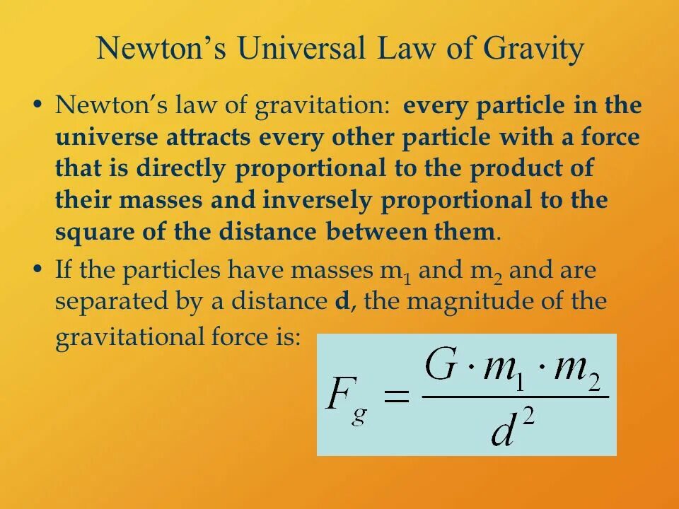 Who discovered the law of gravity