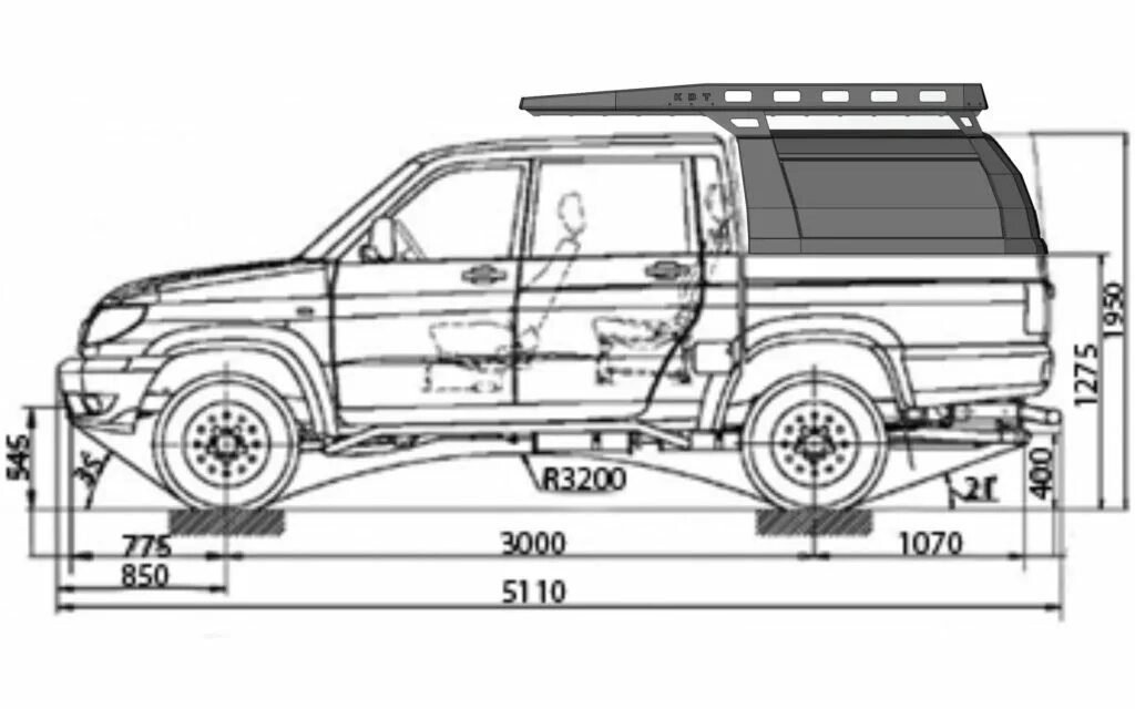 Габариты УАЗ Патриот пикап 2019. УАЗ-23632 UAZ Pickup габариты. Колесная база УАЗ Патриот пикап. Габариты УАЗ Патриот высота.